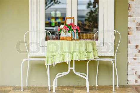 Table and table with the windows. | Stock image | Colourbox