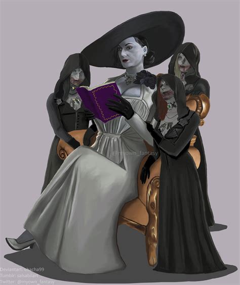 Lady Dimitrescu and her daughters by Chacha99 on DeviantArt