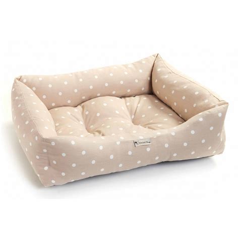 British Made Chilli Dog Bed Clarke & Clarke Polka Dot Design - Dog Beds UK