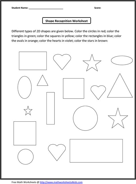 2d And 3d Shapes Worksheets