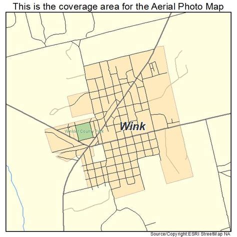 Aerial Photography Map of Wink, TX Texas