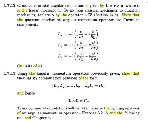 Solved Classically, orbital angular momentum is given by L = | Chegg.com