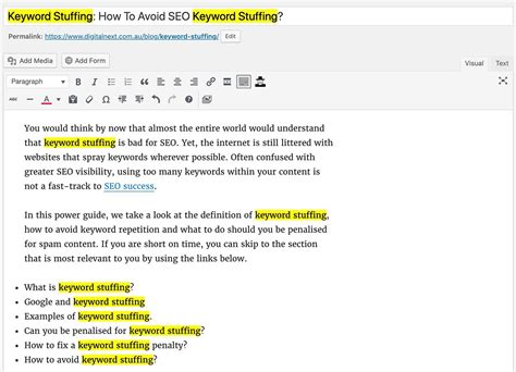 Keyword Stuffing: How To Avoid KW Stuffing » Digital Next