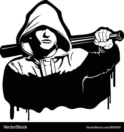 Hooligan - isolated on white Royalty Free Vector Image