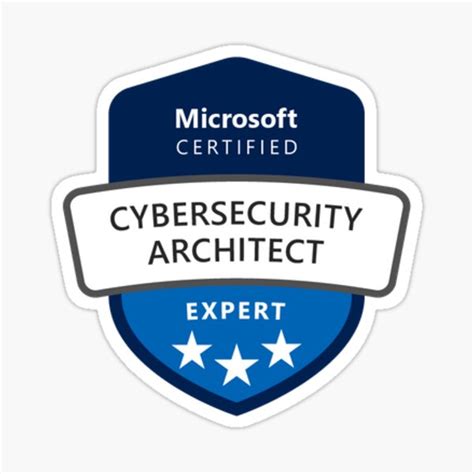 "Microsoft Certified Cybersecurity Architect Expert" Sticker for Sale ...