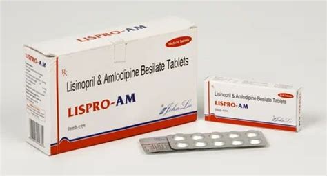 Lisinopril 5 Mg Amlodipine Besylate 5 Mg Tablets, Packaging Type: Alu ...