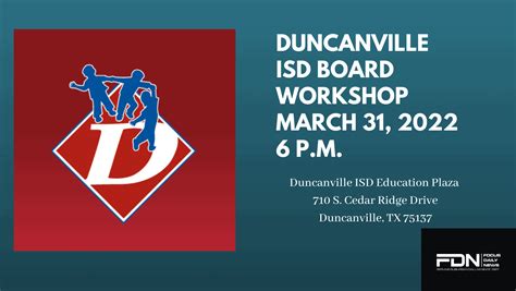 Duncanville ISD Board Will Hold Board Workshop March 31