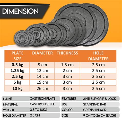 Standard Cast Iron Weight Plate (10kg)