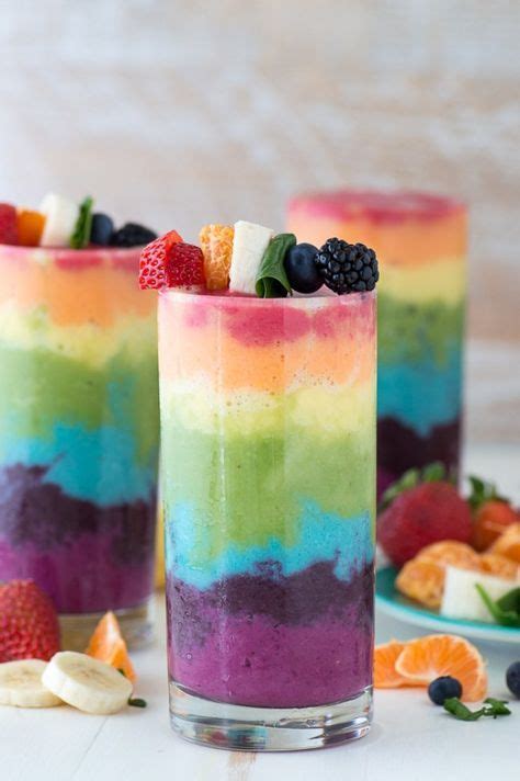 Kochen & backen wie Einhörner: Wir ♥ den aktuellen Regenbogen-Foodtrend | Rainbow smoothie ...