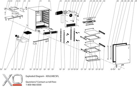 XOU24BCSF Undercounter Refrigeration Parts Catalog | XO Appliance