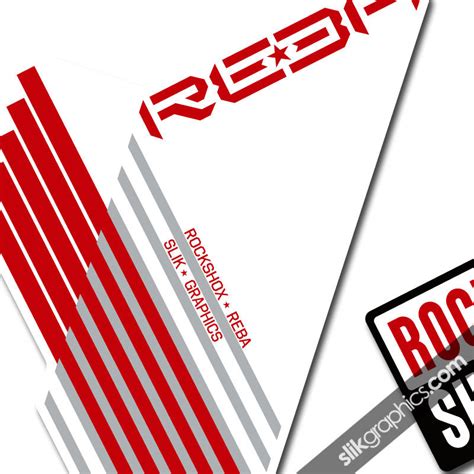 RockShox Reba 2009-2010 Style Decals - White Forks - Slik Graphics