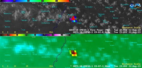 Tiger Island Fire in western Louisiana, viewed using GOES-16/GOES-14 and NOAA-20 — CIMSS ...