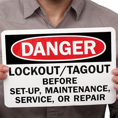 Lockout/Tagout Before Set-Up Repair Sign - Danger Signs, SKU: S-2510