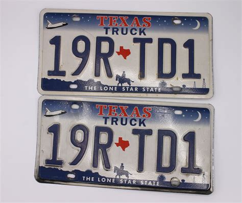 Texas Truck License Plate Set Space Shuttle Base - Etsy Hong Kong