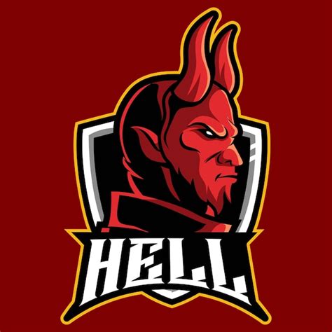 Premium Vector | Hell mascot logo gaming vector illustration