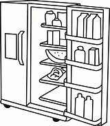 Fridge Colouring Page  Coloring Home sketch template