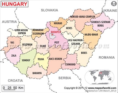 Hungary Map Europe | Hungary Political Map