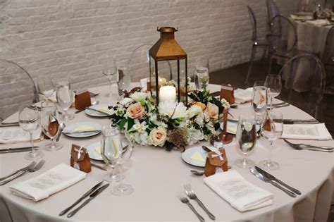 Candle Centerpiece At Rustic Wedding | Chez Wedding Venue