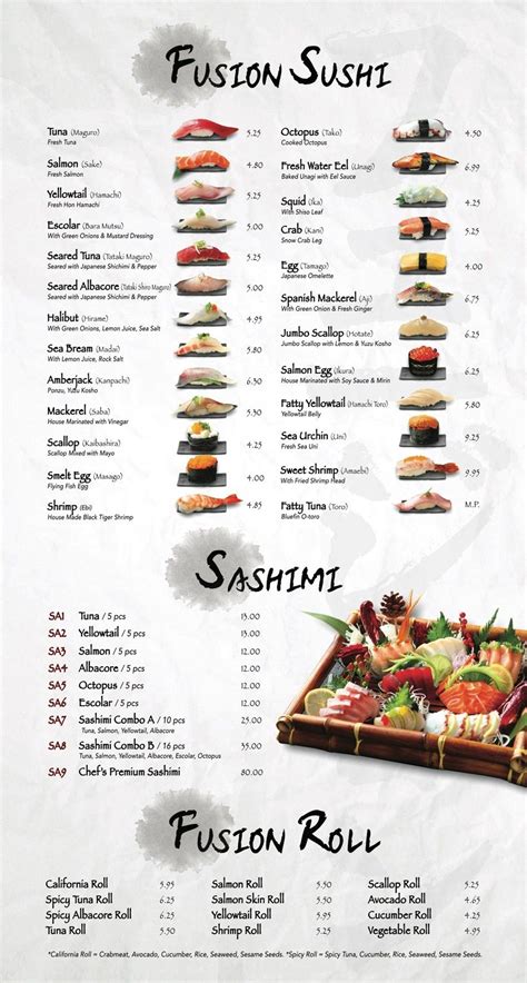 Pin by Wen Y Wang on sushi | Sushi menu, Cooking sushi, Japanese food sushi