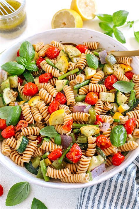 Roasted Veggie Pasta Salad - Eat Yourself Skinny