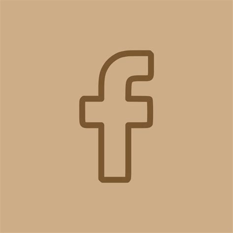 Facebook Cute Beige App Icon | Iconos de word, Set de iconos, Iconos