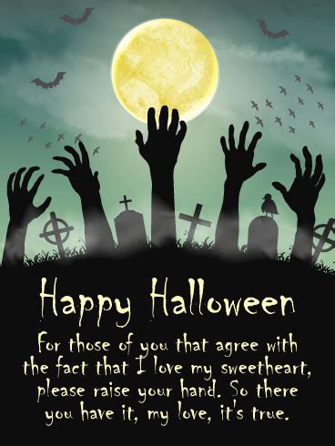 I Love my Sweetheart! Romantic Halloween Card | Halloween cards ...