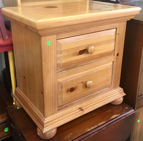 Uhuru Furniture & Collectibles: Pine 2 Drawer Nightstand by Broyhill - $55 SOLD