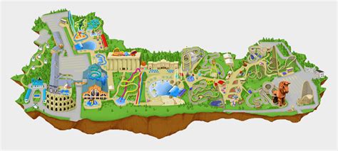 "Mt Olympus Water&Theme Park" interactive map on Behance