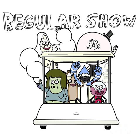 Regular Show Main Characters Mordecai Rigby Muscle Man Pops Benson High ...