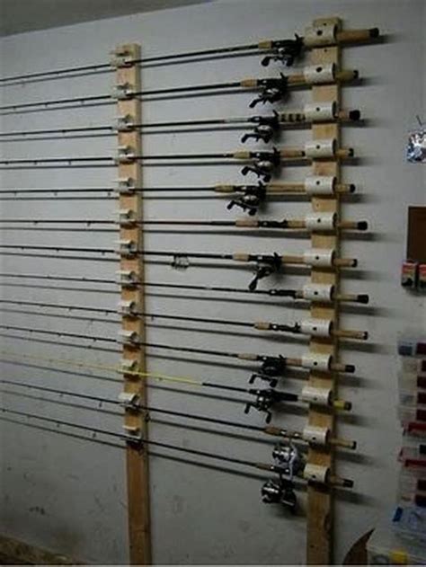 Amazing DIY and Hack Garage Storage Organization 11 | Fishing rod rack, Diy fishing rod, Diy ...