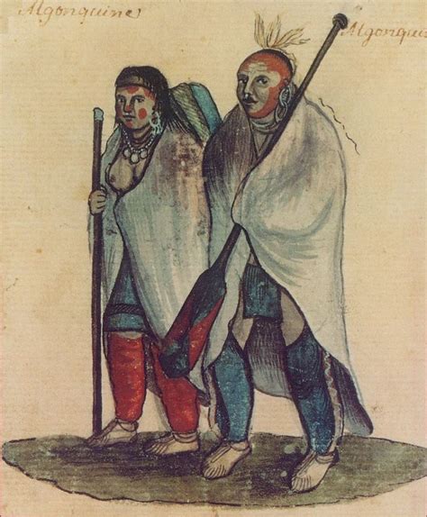 Algonquin Couple, 18th Century | Art amérindien, Histoire de la peinture, Premières nations