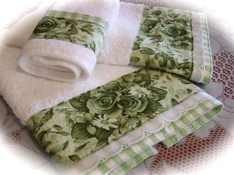 Bathroom towel set for Nora. | A custom order required green… | Flickr