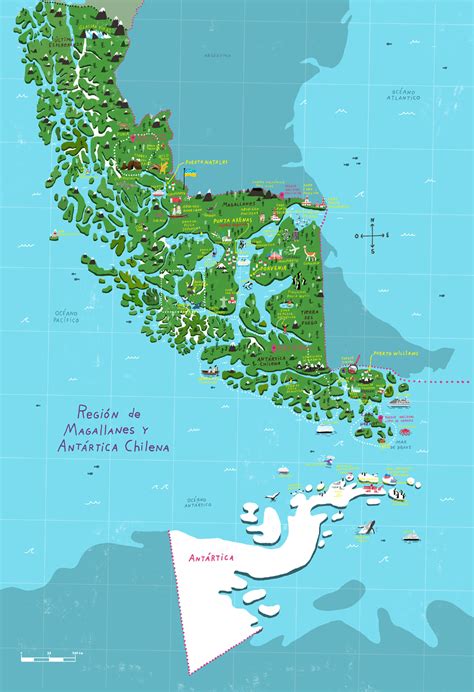 Magallanes Map on Behance | Magallanes, Map, Strait of magellan