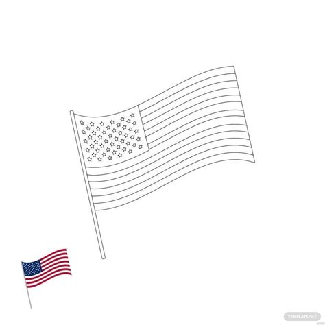 American Flag 50 Stars Coloring Page in EPS, PDF, JPG - Download | Template.net