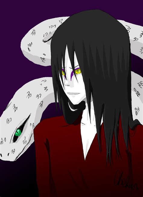 Orochimaru with a white snake by ChelseaSixxStewart on DeviantArt