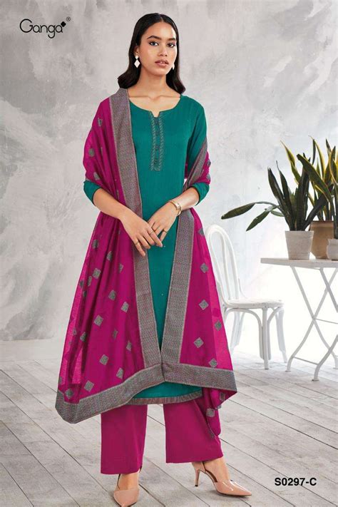 Ganga Amaya 297 Printed Cotton Salwar Suits in Wholesale