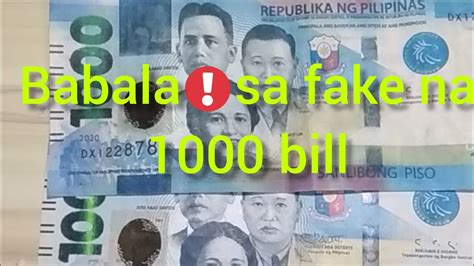 Fake na 1000 pesos /Difference between fake and original money 1000 pesos - YouTube