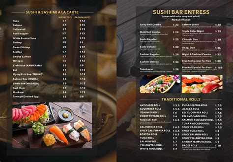 Menu - Blue Koi Japanese Bistro - Heath