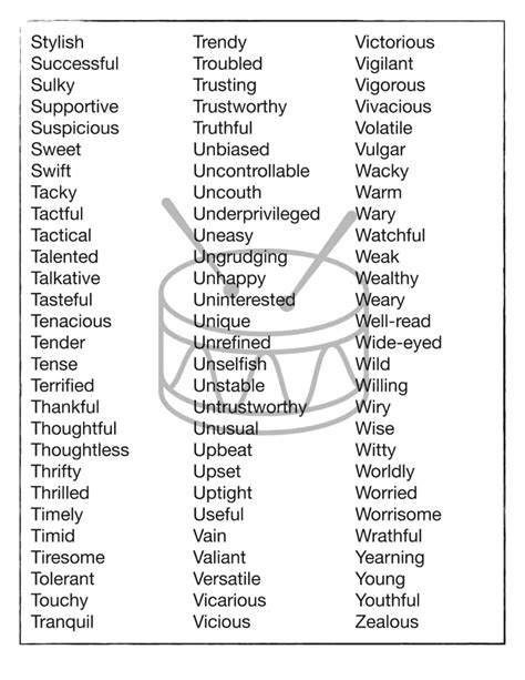 500 Character Traits List Free Printable PDF Reference, 59% OFF