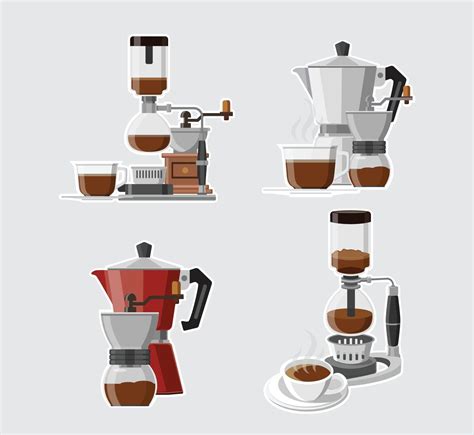 Coffee Maker Set 2001841 Vector Art at Vecteezy