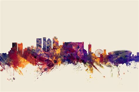 Cape Town South Africa Skyline Digital Art by Michael Tompsett - Fine ...