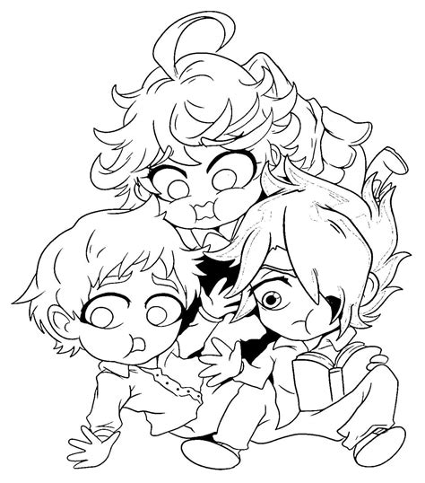 Chibi Promised Neverland coloring page - Download, Print or Color ...