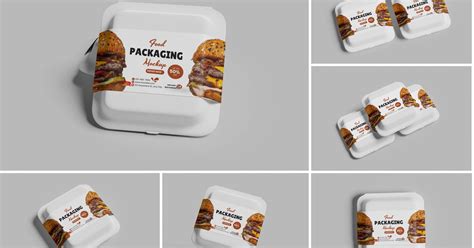 Food Packaging Mockup, Product Mockups ft. fastfood & noodle - Envato