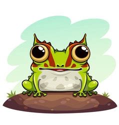 Horned frog cartoon Royalty Free Vector Image - VectorStock