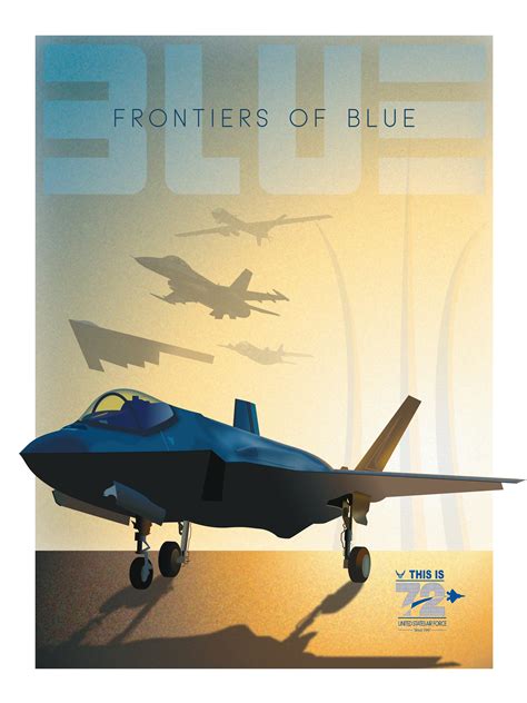 Frontiers of Blue USAF Poster - F-35 Lightning II | F 35 lightning ii