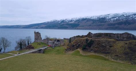 Aerial view of Urquhart Castle on Loch Ness in Scotland 21834217 Stock ...