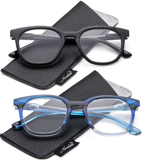 2 Pairs Oversized Reading Glasses for Women Round Frame Fashion Reading ...