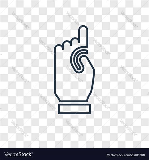 Foam finger concept linear icon isolated Vector Image