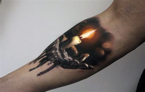 Top 155 Best Realism Tattoo Ideas [2021 Inspiration Guide] | Cool forearm tattoos, Candle tattoo ...