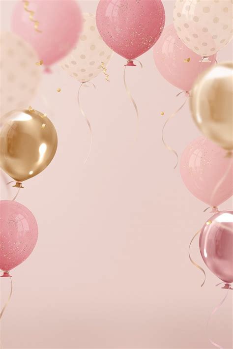 Balloons background, 3d birthday graphic | Premium Photo - rawpixel